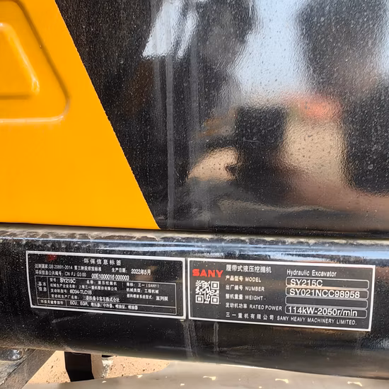 Top Select 21.5 Ton Excavator Used Sany Excavator Sy215c 215c-9 245 265 Sany 215 215c Excavator